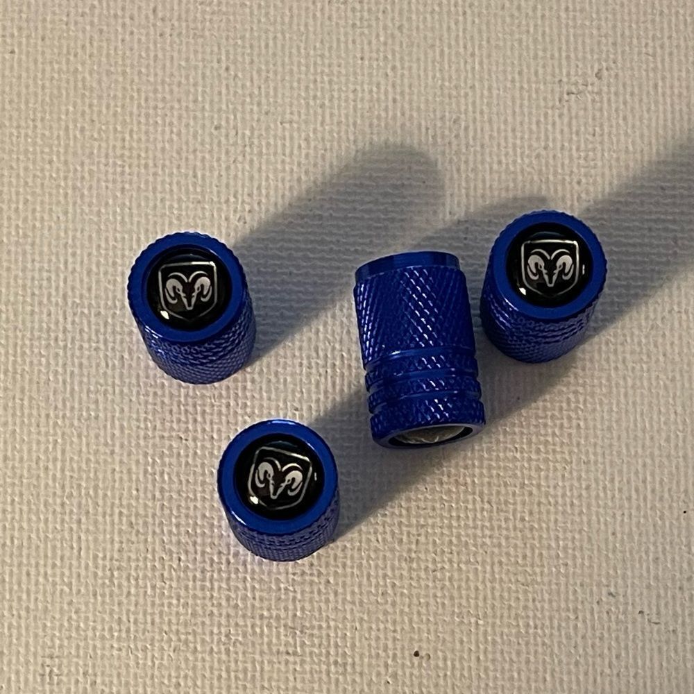 Dodge Logo Valve Stem Caps in Blue NWT